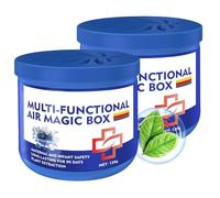 Indoor Air Purification Dust Removal Magic Box - 2-Pack Plant Extract Formula Air Magic Box Cleaner, Passive Aiŕ Purifier For Bedrooms, Closets & Pet Areas | No Electricity Required (220g Per Bōx)