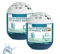 Indoor Air Purification Dust Removal Magic Box, Multi-Functional Air Magic Box, Automatic Dust Collector with Plant-Based Formula, for Home, Office, Bedroom, Pet Areas (2PCS)