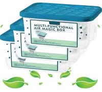 Indoor Air Purification Dust Removal Magic Box, Multi Functional Air Magic Box Dust Cleaner, Plant Extract Formula, Odor Eliminator Airs Fresheners, Long-Lasting Scent for Pet Areas and Home (3PC)