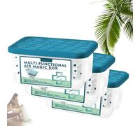 Indoor Air Purifier Dust Removal Magic Box, Multi-Functional Air Cleaning Box with Plant Extract Formula, Passive Air Freshener & Dust Absorber for Home, 120g (Upgraded, 3PC)