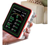 Indoor Air Quality Monitor - 9cm Air Quality Sensor - Air Pollution Monitor - Multi-Data Display Pm Detection Device for Healthy Breathing | High-Precision Sensor with 10h Battery for Home, Office Use