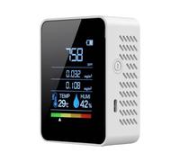 Indoor Air Quality Monitor - Air Tester Detector CO2 Monitor,Air Quality Tester, Real-Time Air Quality Sensor, Measures Temperature, Humidity, PM, CO2, TVOC, HCHO
