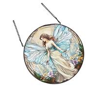 Indoor And Outdoor Acrylic Suncatchers With Painted Flower Fairies Design Colorful Ornament For Wall Hanging Decoration Window Hanging Decors