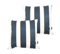 Indoor and Outdoor Kyoto Fabric Waterproof Cushion x1 Black x1 Leopard Print ICON Black 43cm x 43cm