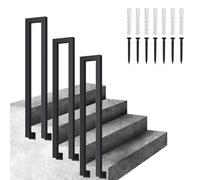 Indoor and Outdoor Stair Ramp UShaped il with Installation Kit Safety Balustrade for Concrete Steps 55cmGuardrail