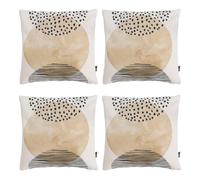 icon Indoor Outdoor Cushions Filled, Kyoto Collection, Pebble Print, Set of 4, 43cm x 43cm, Water Resistant, Outdoor Cushions for Garden Furniture, Lounge, Garden, Patio