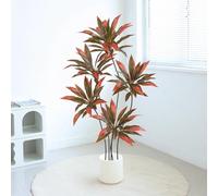 Indoor Artificial Dragon Blood Tree, 150CM High with Flower Pot, Large Imitation Floor Plant for Home Decoration