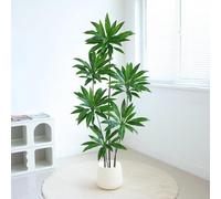 Indoor Artificial Dragon Blood Tree, 150CM High with Flower Pot, Large Imitation Floor Plant for Home Decoration