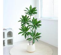 Indoor Artificial Dragon Blood Tree, 150CM High with Flower Pot, Large Imitation Floor Plant for Home Decoration