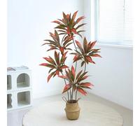 Indoor Artificial Dragon Blood Tree, 150CM High with Flower Pot, Large Imitation Floor Plant for Home Decoration