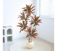 Indoor Artificial Dragon Blood Tree, 150CM High with Flower Pot, Large Imitation Floor Plant for Home Decoration