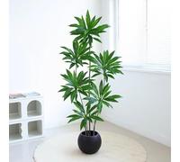 Indoor Artificial Dragon Blood Tree, 150CM High with Flower Pot, Large Imitation Floor Plant for Home Decoration