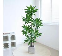 Indoor Artificial Dragon Blood Tree, 150CM High with Flower Pot, Large Imitation Floor Plant for Home Decoration