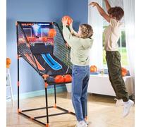 Indoor Basketball Arcade Game, Electronic Double Shot with LED Scoreboard, Timer and Ball Return