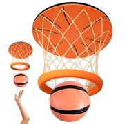Indoor Basketball Hoop - 13.39 Inch Ceiling Mount Goal with Net | Kids Foldable Hoop Set, Ceiling Mounted Mini Basketball for Home Bedroom