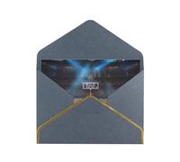 indoor basketball Printed Pearl Paper Greeting Card, Black - Folded Blank Cards with Gold Trim for Weddings, Birthdays, Christmas