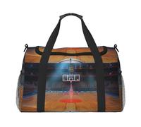 Indoor Basketball Printed Travel Duffle Bag for Men Women Large Sport Gym Bag Handbag with Shoulder Strap for Travel Weekend Fishing Hunting