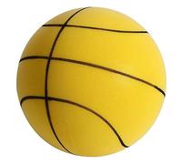 Indoor Basketball Training Ball Uncoated High Density Foam Soft Easy to Grip Suitable Various Indoor Areas Width (Yellow 24 cm)