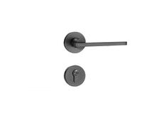 Indoor Bedroom Door Lock Black Split Lock zinc Alloy Handle Lock Minimalist Copper Handle Magnetic Silent Door Lock(Steel Gray Pure Copper 7255)