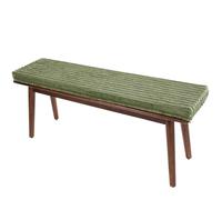 Indoor Bench Cushion 47x16 in, Green Non-Slip Seat Pads, 2 in Thick Memory Foam Rectangular Cushion for Piano Benches, Soft Corduroy Fabric for Indoor Furniture