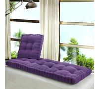 Indoor Bench Cushion 55x165cm Thick 10cm Seat Pad for 1 2 3 Seater Rectangular Chair Pillow Garden Bench Pad Purple Bank Cushion Comfortable Seating Solution