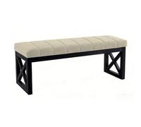 Indoor Bench Cushion with Removable Cover, Waterproof Teddy Fleece Fabric, Stain and Scratch Resistant, Non-Slip Base, Suitable for Bay Windows, Kitchen Chairs, and Dining Benches,NO02,90x30x4cm
