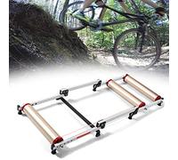 Indoor bicycle trainer, Foldable Bicycle Training Platform, Adjustable Bike Rollers Trainer with 130 * 52cm 5 Front Roller A Wheel Diameter of 16-27 Inches