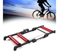 Indoor bicycle trainer, Foldable Bicycle Training Platform, Adjustable Bike Rollers Trainer with 145 * 51.5cm Front Roller A Wheel Diameter of 24-29 Inches