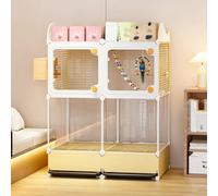 Indoor Bird Cage Large with Tray, Clear Cockatiel Cage with Storage Top