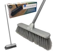 Indoor Broom Soft Bristle Sweeping Brush - Perfect Kitchen Broom for Laminate, Vinyl or Wooden Floor