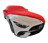 Indoor car cover compatible with Mercedes-Benz AMG SL R232 Red with mirror pockets Bespoke tailor made Super soft Stretch
