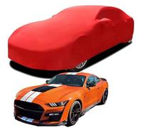 Indoor Car Cover for Ford Mustang Shelby GT500, Elastic Breathable Indoor Sun Dust UV Protection Car Full Cover,Red