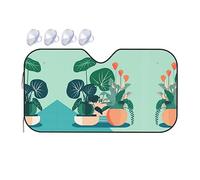 Indoor Cartoon Potted Green Plants It is a car Windshield Sun Visor, which Does not take up Too Much Space and Protects The Environment Inside The car.