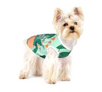 Indoor Cartoon Potted Green Plants Small Dog Cotton Vest Medium - Breathable, Comfortable Pet Shirt for Cats and Dogs