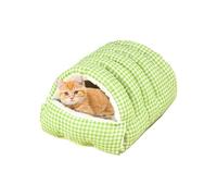 Indoor Cat Bed - Comfortable Warm Stuffed | Kitten Bed Cave Shape Nest,for Living Room Courtyard Balcony Backyard Shelter Small Medium Large Breeds