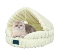 Indoor Cat Bed - Soft Plush Pet Cave Anti Slip | Cold Sleeping for Cats and Kittens, Comfortable Daytime Naps for Night Sleep