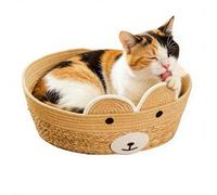 Indoor Cat Bed Weaving Scratch Resistant Breathable Washable