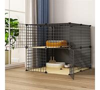 Indoor Cat Cage, Detachable Metal Small Animal Cage, DIY Design, Kitten Enclosure, Large 2 Tier Cat Cage, Pet Enclosure, Gabb