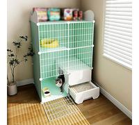 Indoor Cat Cage Enclosure with Litter Box and Storage Rack, Three-Tier DIY Pet Playpen for Small Animals, Suitable for Puppies, Ferrets, Rabbits, and Hedgehogs