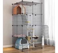 Indoor Cat Cage Large Home Fence, Multi-Level Cat House and Exercise Space for One to Two Cats, Suitable for Small Pets