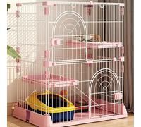 Indoor Cat Cage - Large Space Cat House for Pets, Exercise Area for Cats, Ferrets, and Guinea Pigs, Ideal Enclosure for One or Two Cats