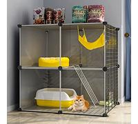 Indoor Cat Cage - Multi-Purpose Fencing for Small Animals, Ideal for Kittens, Puppies, Rabbits, and Chinchillas, Perfect for Exercise and Containment