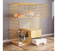 Indoor Cat Cage with Detachable Litter Tray Spacious Cat Enclosure Wire Kennels DIY Cat Bed Safe Pet Fence for Exercising and Play Ideal for Indoor Cats