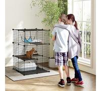 Indoor Cat Cage With Diy Design Indoor Cat Enclosure 70 Cm Black 105Cm
