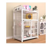 Indoor Cat Cage with Ramp, Playpen with Wheels and Storage Area for Cats and Kittens