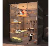 Indoor Cat Cages Enclosures Cat Trap Cage Window Cage For Cats Transparent Design Installation Tool + Reinforcement Buckle