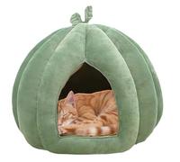 Indoor Cat Cat Beds - Cushioned Sleeping Pod, Decorative Theme | Comfortable Shelter Retreat Pets, Thermal Padded Basket Naping, Cute Holiday Decor Accessory Cats Relaxni