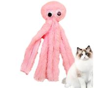 Indoor Cat Chew Toy Set - Plush Kitten Teething Toy, Soft Pet Pillow, Cartoon Octopus Accessory, Interactive Durable | Play for Engagement Fun Supplies