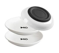 Indoor Cat Dishes - 3 x Ceramic Cat Food Dishes, Heat Resistant Pets, Feeding Bowls for Puppies, Provides a Reinforced Handle to Keep the Cat Chinchillas Kittens Rabbits