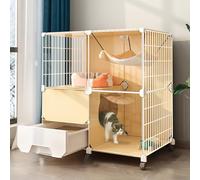 Indoor Cat Enclosure, Cat Kennel Cat Playpen For Indoor Cats, Pet Cage Diy Cat Enclosures Large Playpen Detachable Metal Wire Large Exercise Place Ideal for 1-2 Cats
